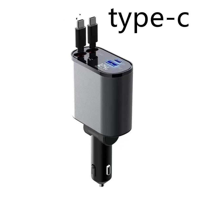 USB and TYPE-C car charger / 180 degrees