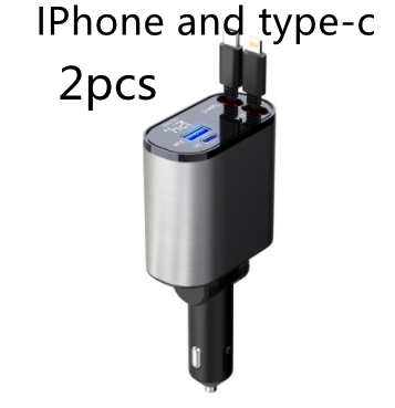 USB and TYPE-C car charger / 180 degrees