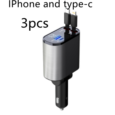 USB and TYPE-C car charger / 180 degrees