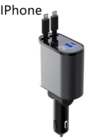 USB and TYPE-C car charger / 180 degrees