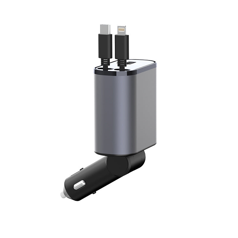 USB and TYPE-C car charger / 180 degrees