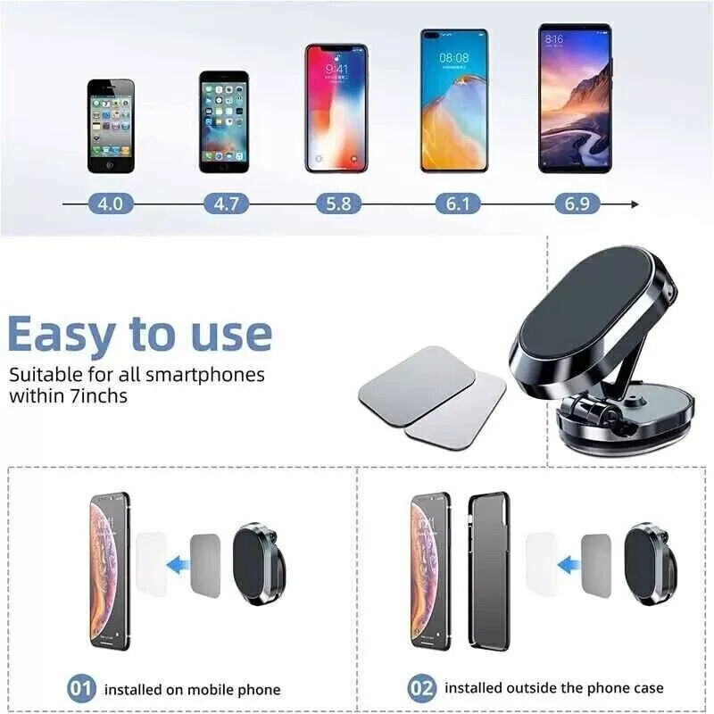 Magnetic Car Phone Holder Vacuum Suction Cup Holder