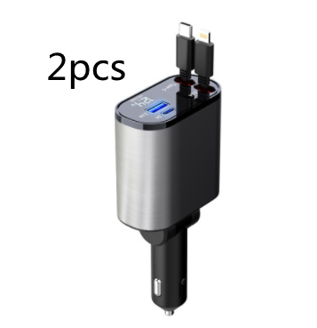USB and TYPE-C car charger / 180 degrees