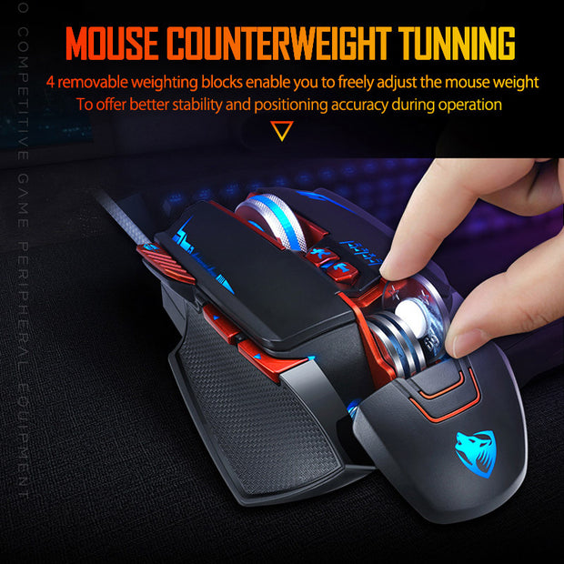 Mouse gamer Thunder Wolf V9 para computador de jogos