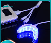Aparelho Portátil de Clareamento Dental com LED Inteligente, Carregamento USB, Luz Azul, Equipamento de Clareamento Dentário