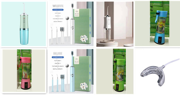 Aparelho Portátil de Clareamento Dental com LED Inteligente, Carregamento USB, Luz Azul, Equipamento de Clareamento Dentário